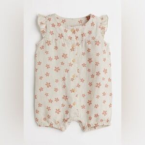 H&M linen floral romper